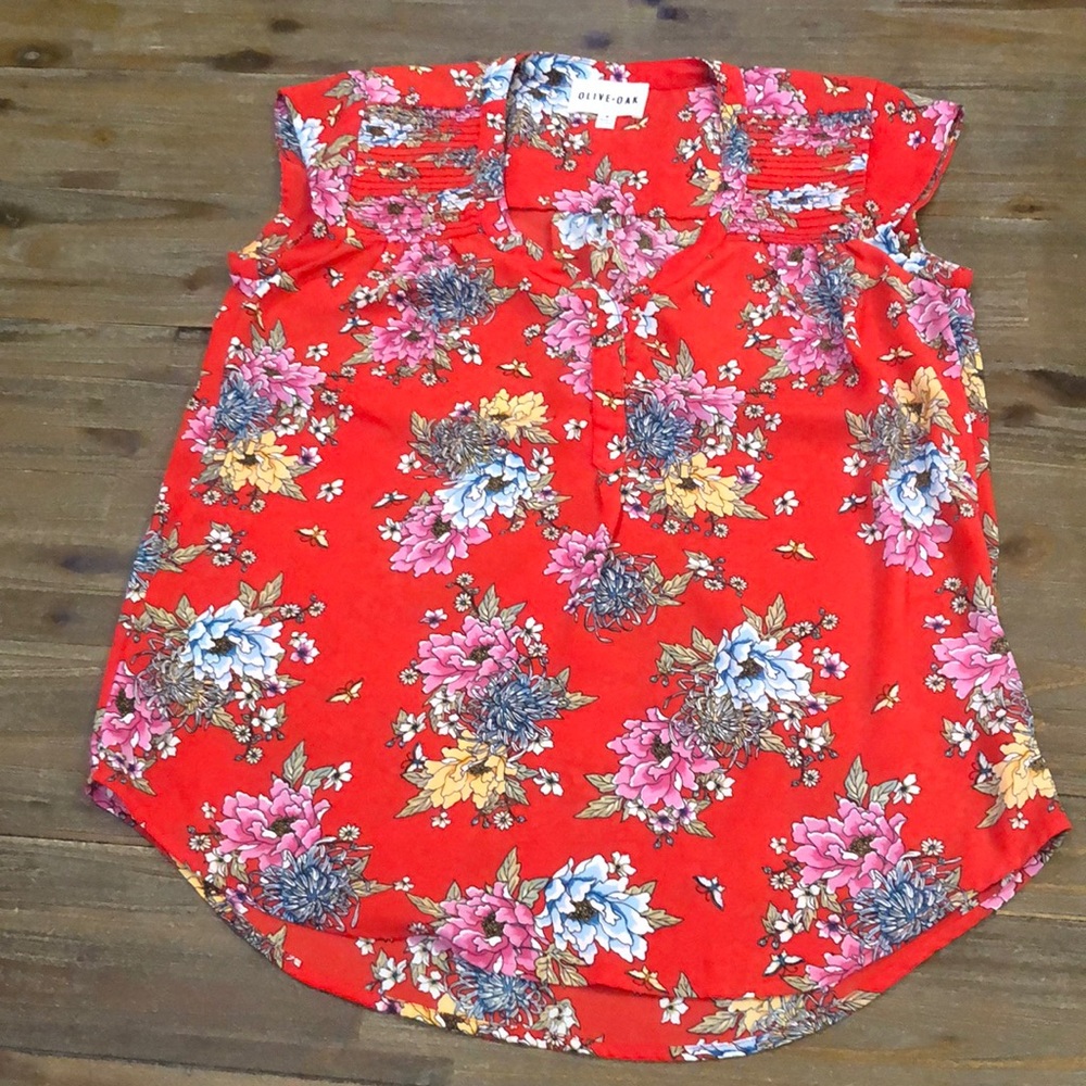 Olive & Oak Blouse Sz M